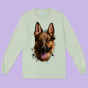German Shepherd Long Sleeve Tee Designed By Jasminsmagicworld