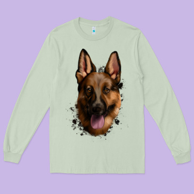 German Shepherd Long Sleeve Tee Designed By Jasminsmagicworld