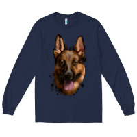 Navy German Shepherd Long Sleeve Tee - Jasminsmagicworld