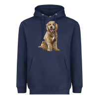 Navy goldendoodle Heavyweight Hoodie - BarkalooDesign