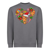 Storm love Christmas  heart Heavyweight Sweatshirt - CowhideDigitalArt