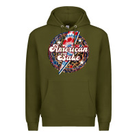 Army Green Western American Babe Patriotic Premium Hoodie - LillyAllenDesigns