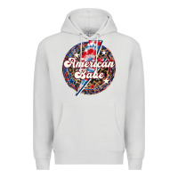Dove Grey Western American Babe Patriotic Premium Hoodie - LillyAllenDesigns