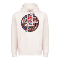 Pale Pink Western American Babe Patriotic Premium Hoodie - LillyAllenDesigns