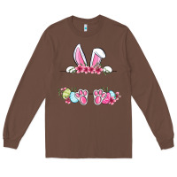 Chestnut Easter bunny name frame Long Sleeve Tee - OliviaCreatesArt