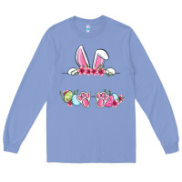 Colony Blue Easter bunny name frame Long Sleeve Tee - OliviaCreatesArt