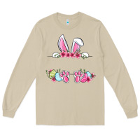 Mushroom Easter bunny name frame Long Sleeve Tee - OliviaCreatesArt