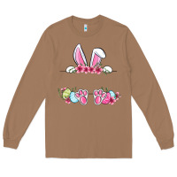 Toasted Coconut Easter bunny name frame Long Sleeve Tee - OliviaCreatesArt