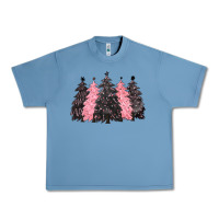 Pebble Blue pink christmas trees Urban Heavy Tee - CowGirlArtShop
