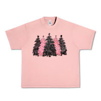 Salmon pink christmas trees Urban Heavy Tee - CowGirlArtShop