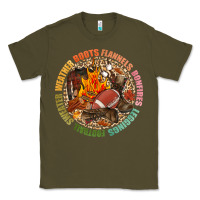 Army Green Boots flannels bonfires leggins football Classic Tee - NancyCooperArtShop