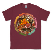 Burgundy Boots flannels bonfires leggins football Classic Tee - NancyCooperArtShop