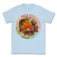 Dusty Blue Boots flannels bonfires leggins football Classic Tee - NancyCooperArtShop