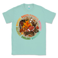Seafoam Boots flannels bonfires leggins football Classic Tee - NancyCooperArtShop