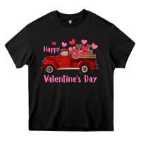 Black happy valentine's day truck hearts Heavy Core Tee - RanaPortraitStore
