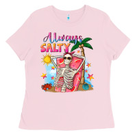 Bubblegum Pink Always salty Ladies Tee - NancyCooperArtShop