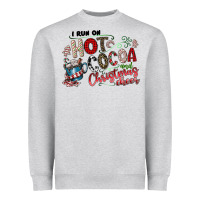 I Run Hot Cocoa And Christmas Cheer Heavyweight Sweatshirt | Teevron