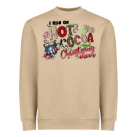 Mushroom I Run Hot Cocoa And Christmas Cheer Heavyweight Sweatshirt - CowhideDigitalArt