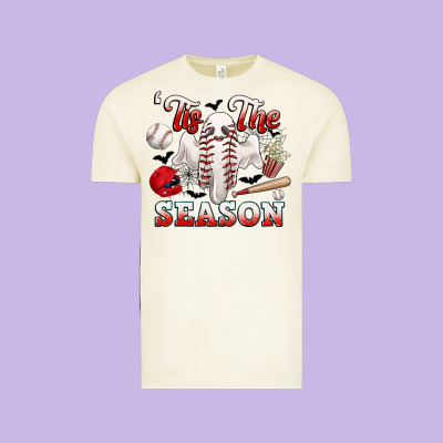 Tis The Season Baseball Halloween Vintage Tee Designed By Cowgirlartshop