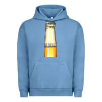 Pigment Pebble Blue yellow beer bottle Urban Hoodie - AdoDesignShop