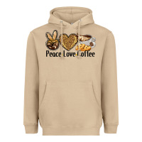 Mushroom peace love coffee Heavyweight Hoodie - BarkalooDesign