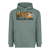 Sage peace love coffee Heavyweight Hoodie - BarkalooDesign