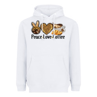 White peace love coffee Heavyweight Hoodie - BarkalooDesign
