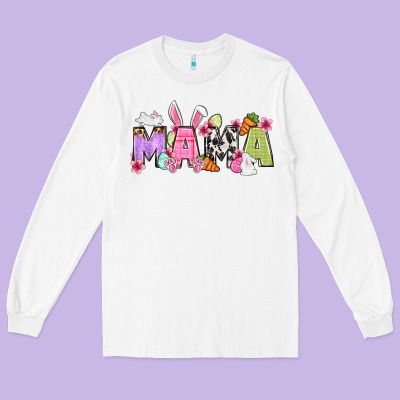 Easter Mama Long Sleeve Tee Designed By Oliviacreatesart