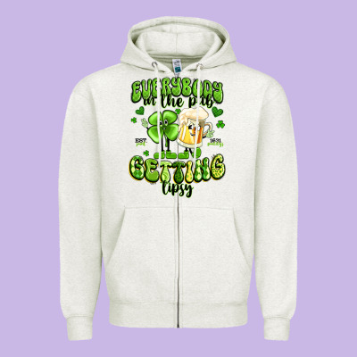 Everybody In The Pub Getting Tipsy Artiststas Zipper Hoodie Designed By Artiststas