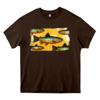 Chocolate Brown Colorado Greenback Cutthroat Trout Fish Heavy Core Tee - Bettercallsaul