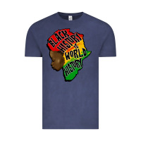 Vintage Denim black history is world history Vintage Tee - CowGirlArtShop