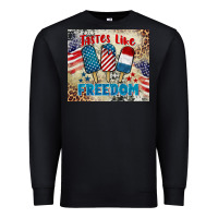 Black tastes like freedom 4th of july Premium Sweatshirt - BarkalooDesign