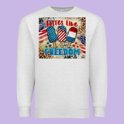 Tastes Like Freedom 4th Of July Premium Sweatshirt Designed By Barkaloodesign