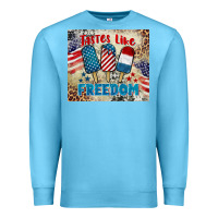 Ocean Blue tastes like freedom 4th of july Premium Sweatshirt - BarkalooDesign