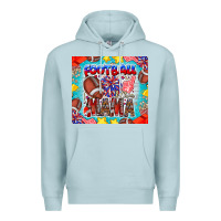 Blue Mist Football Mama Premium Hoodie - CowhideDigitalArt