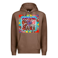Chestnut Football Mama Premium Hoodie - CowhideDigitalArt