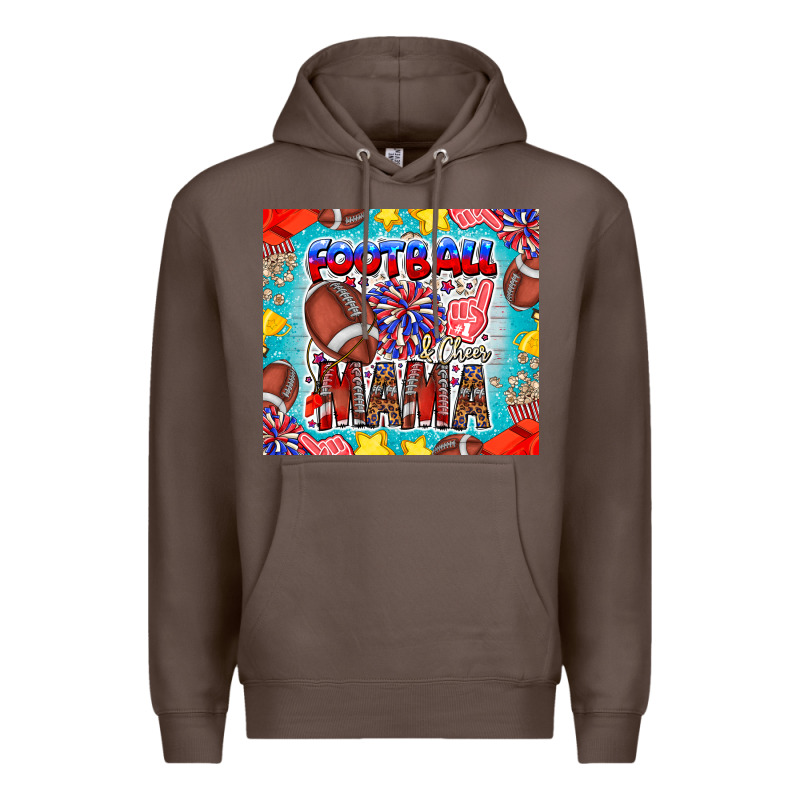Football Mama Premium Hoodie by CowhideDigitalArt | Teevron