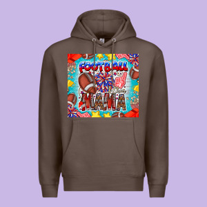 Football Mama Premium Hoodie Designed By Cowhidedigitalart