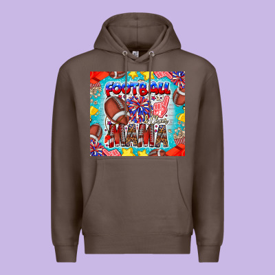 Football Mama Premium Hoodie Designed By Cowhidedigitalart