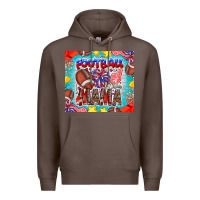 Coffee Football Mama Premium Hoodie - CowhideDigitalArt