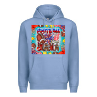 Colony Blue Football Mama Premium Hoodie - CowhideDigitalArt