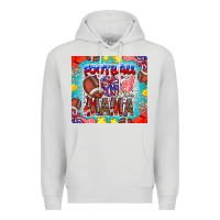 Dove Grey Football Mama Premium Hoodie - CowhideDigitalArt