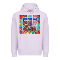 Lilac Football Mama Premium Hoodie - CowhideDigitalArt