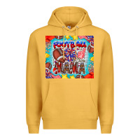 Mustard Football Mama Premium Hoodie - CowhideDigitalArt