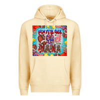 Pina Colada Football Mama Premium Hoodie - CowhideDigitalArt