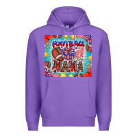 Purple Football Mama Premium Hoodie - CowhideDigitalArt
