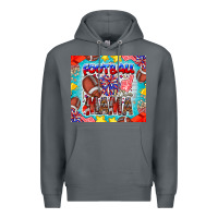 Rock Football Mama Premium Hoodie - CowhideDigitalArt