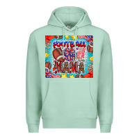 Seafoam Football Mama Premium Hoodie - CowhideDigitalArt