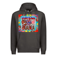 Smoke Football Mama Premium Hoodie - CowhideDigitalArt