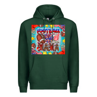 Sports Green Football Mama Premium Hoodie - CowhideDigitalArt